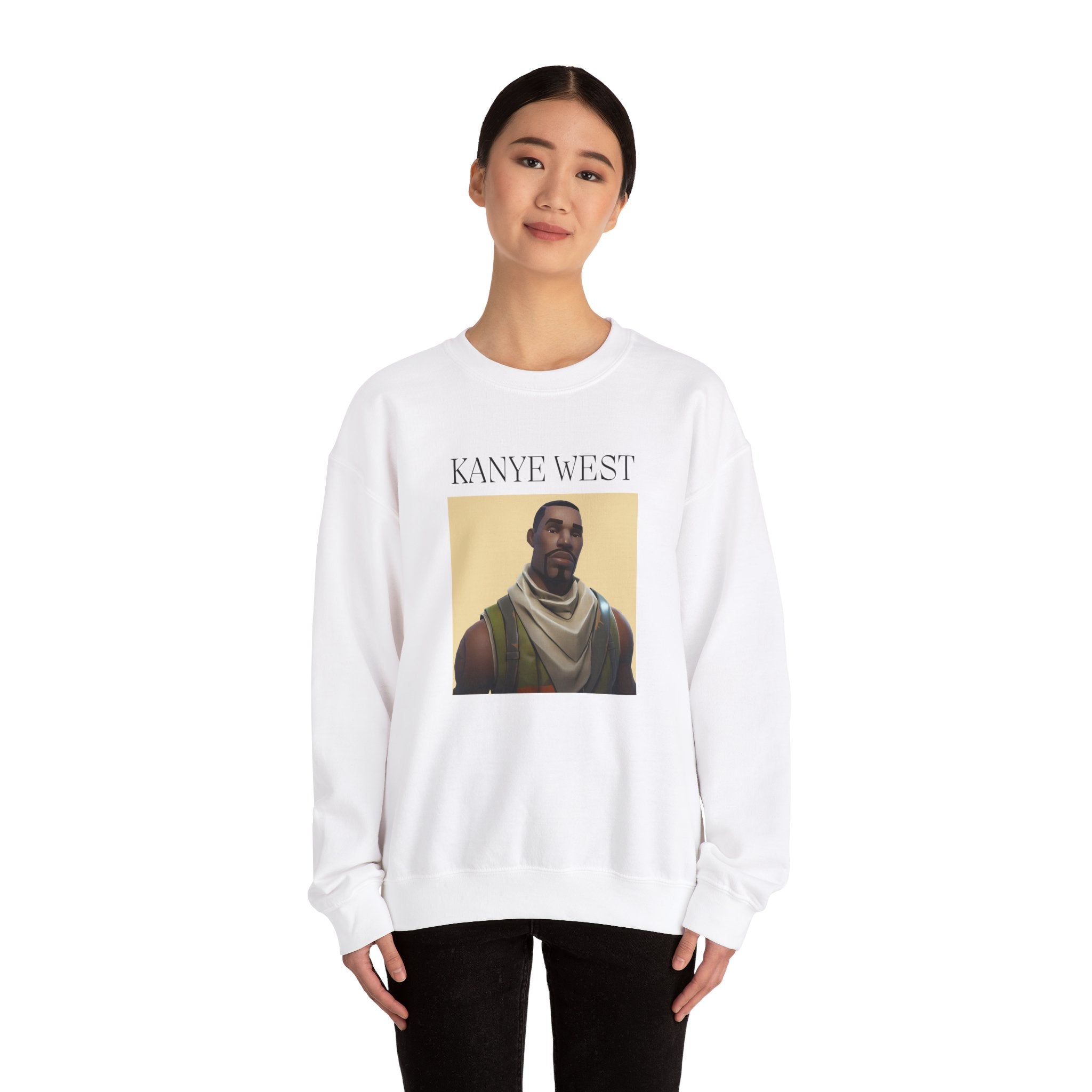 Kanye West Fortnite Fun Unisex Sweatshirt, Heavy Blend™ Crewneck Featuring Meme Graphics, Gamer &amp; Music Fan Merch