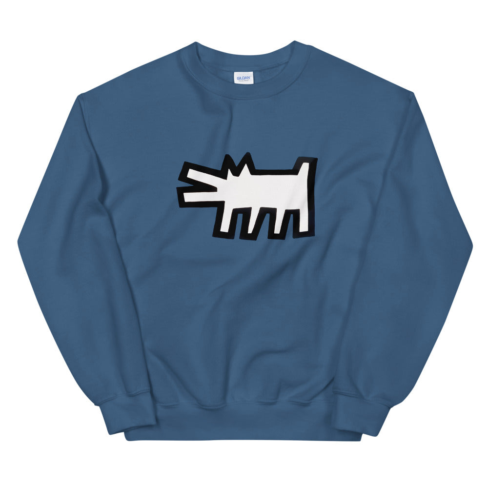 Keith Haring the Barking Dog Icon, 1990 Street Art Unisex Sweatshirt - Pirend